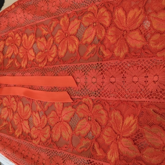 Anthropology Tracy Reece Pencil Lady Like lace Midi skirt Modern Tie Waist - Picture 3 of 7